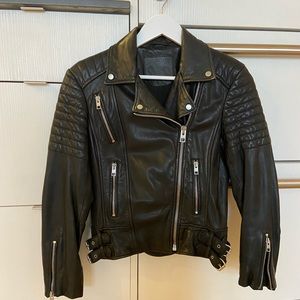 All Saints leather Moto Jacket - Sz 2 (XS/S)